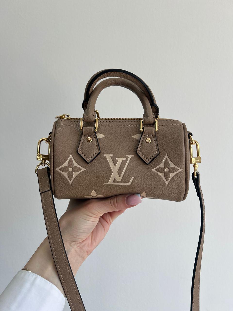 Жіноча сумка Луї Віттон коричнева Louis Vuitton Brown Speedy Nano Monogram