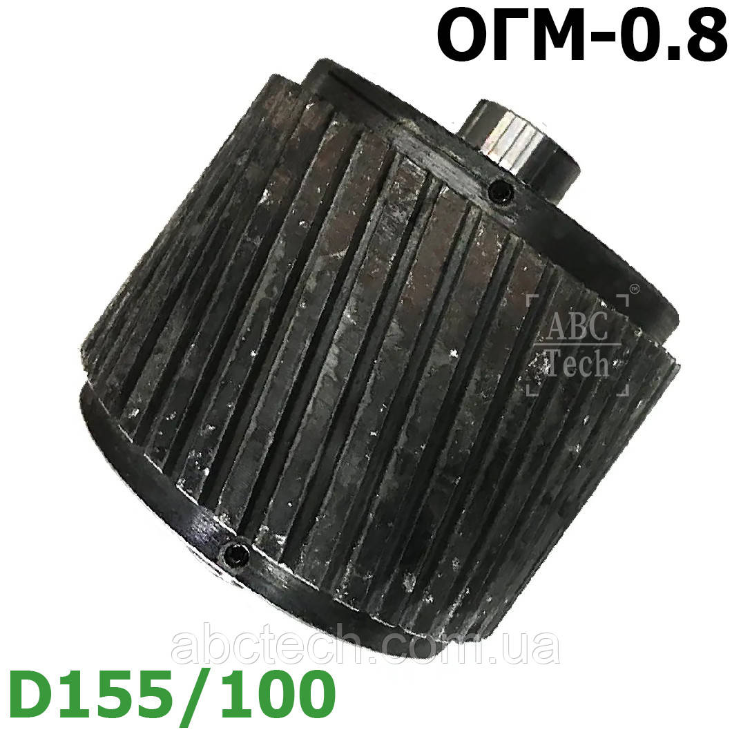 Зібраний ролик гранулятора широкий косий ОГМ-0.8 Прес валець 155/100 Ролик ОГМ 08 у зборі косий зуб, фото 1
