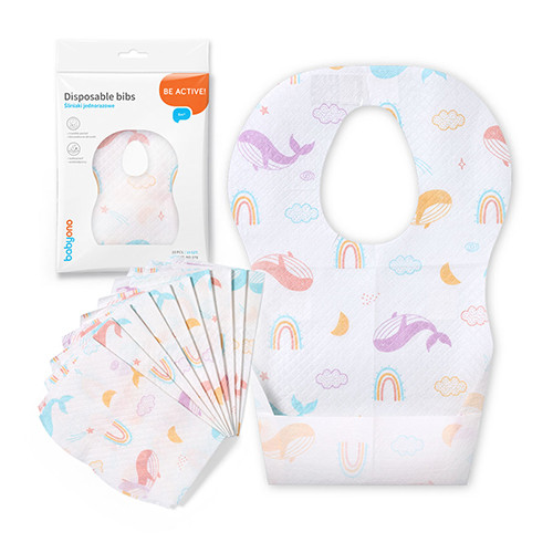 Нагрудник одноразовий м'який (23,5 см x 34,5 см) BabyOno 10шт