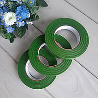 Тейп стрічка зелена (флористична стрічка) 12 мм — 27 метрів