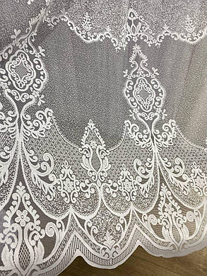 Тюль жакард заввишки 2,9 м. біла, фото 4
