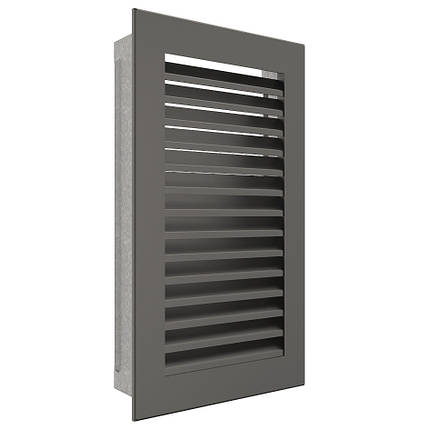 Вентиляційна решітка для каміна SAVEN Hide Vertical 30x17 графітова, фото 3
