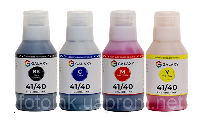Чорнила Canon GI-41, GI-40 сумісні комплект 4x135ml, GALAXY (GAL-C41-4x135), фото 1