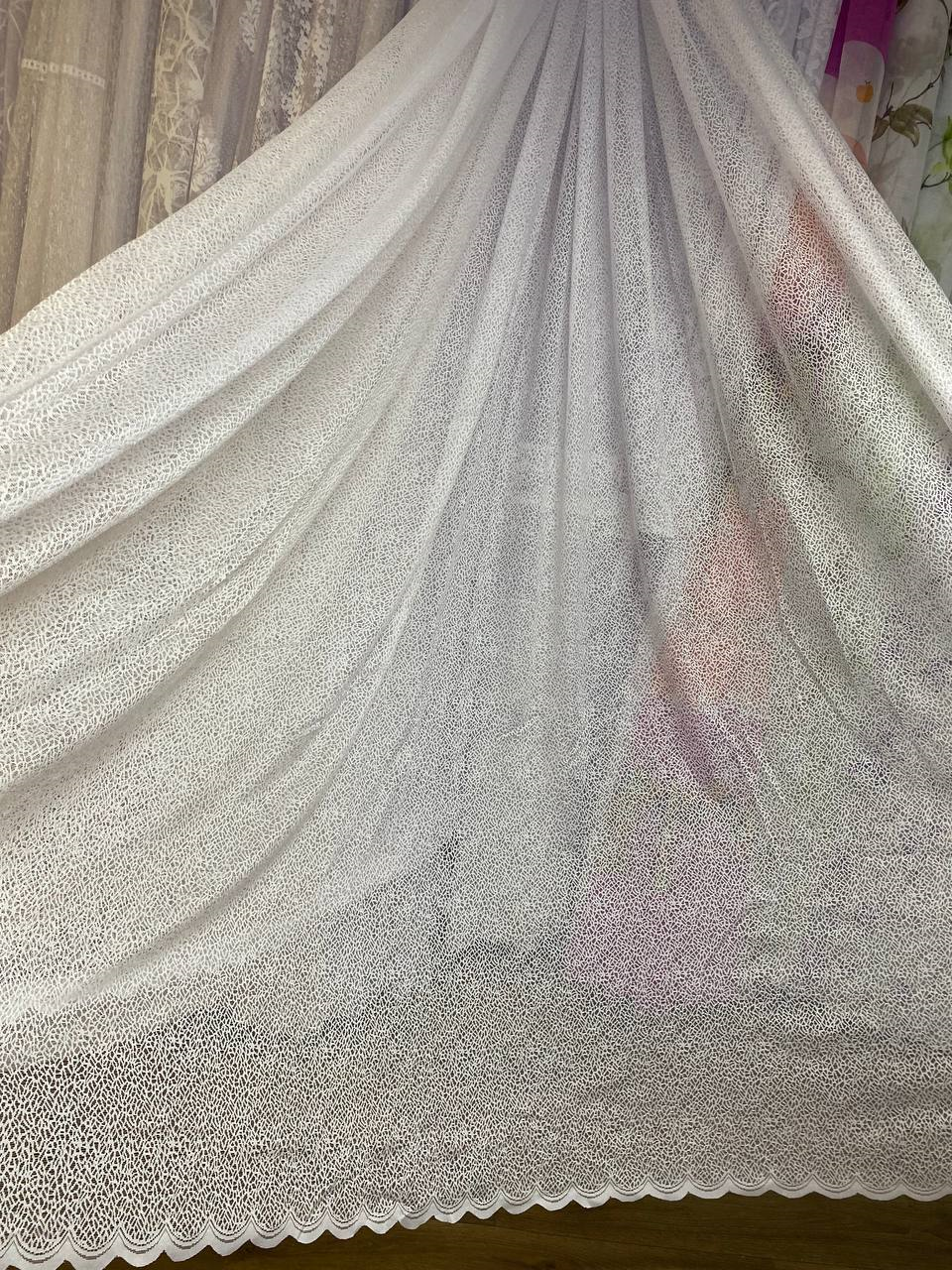Тюль жакард заввишки 2,9 м. біла