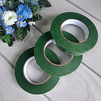 Тейп стрічка зелена (флористична стрічка) 12 мм — 27 метрів