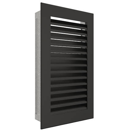 Вентиляційна решітка для каміна SAVEN Hide Vertical 30x17 чорна, фото 3