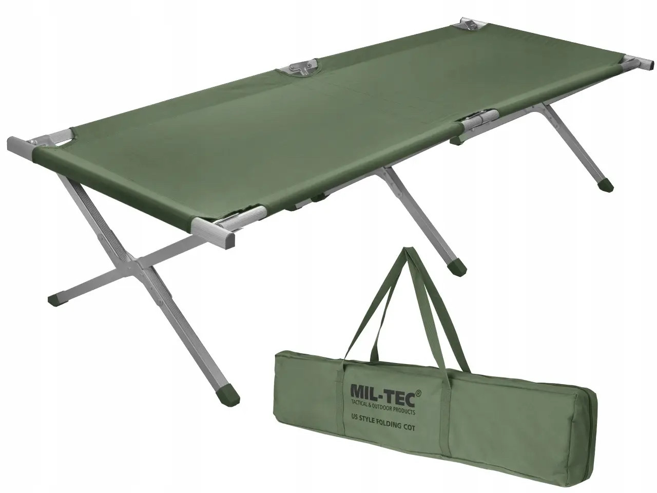 Складане похідне алюмінієве ліжко Mil-tec Розкладачка 190х65 14402001 Germany