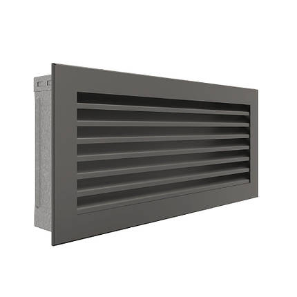 Вентиляційна решітка для каміна SAVEN Hide 17x37 графітова, фото 3