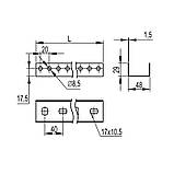 L-70см 48х29 нержавіюча сталь 1,5мм П-подібний профіль [BPL2907INOX] PSL B5 Combitech ДКС, фото 3