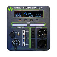 Багатофункціональна портативна зарядна станція Energy Storage 2000 Вт універсальна зарядна установка для дому, фото 5