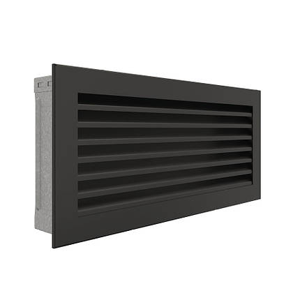 Вентиляційна решітка для каміна SAVEN Hide 17x37 чорна, фото 3