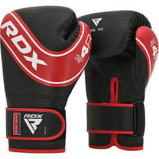 Боксерські рукавиці RDX 4B Robo Kids Red/Black 6 унцій (капа в комплекті), фото 3