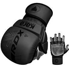 Рукавиці для ММА RDX F6 KARA Matte Black Plus L/XL (капа у комплекті), фото 4
