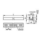 L-50см 41х21 сталь 2,5мм С-подібний профіль оцинкований [BPM2105] B5 Combitech ДКС, фото 2