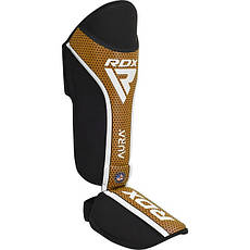 Захист гомілки та стопи RDX SHIN INSTEP AURA PLUS T-17 Black Golden L, фото 3