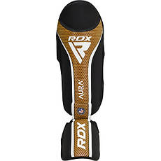 Захист гомілки та стопи RDX SHIN INSTEP AURA PLUS T-17 Black Golden L, фото 6