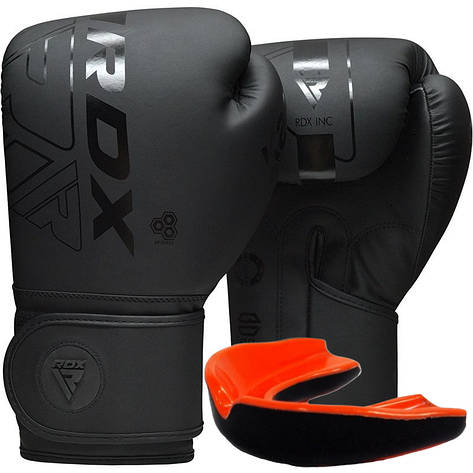 Боксерські рукавиці RDX F6 Kara Matte Black 12 унцій (капа в комплекті), фото 1
