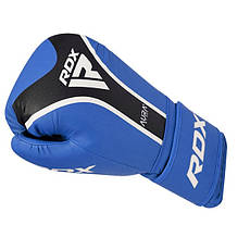 Боксерські рукавиці RDX AURA PLUS T-17 Blue/Black 10 унцій (капа в комплекті), фото 5
