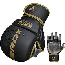 Рукавиці для ММА RDX F6 KARA Matte Golden Plus S/M (капа у комплекті), фото 4