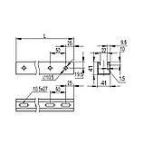 L-190см 41х41 сталь 1,5мм С-подібний профіль оцинкований [BPL4119] B5 Combitech ДКС, фото 2
