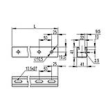 L-100см 41х41 сталь 2,5мм С-подібний профіль оцинкований [BPM4110] B5 Combitech ДКС, фото 2