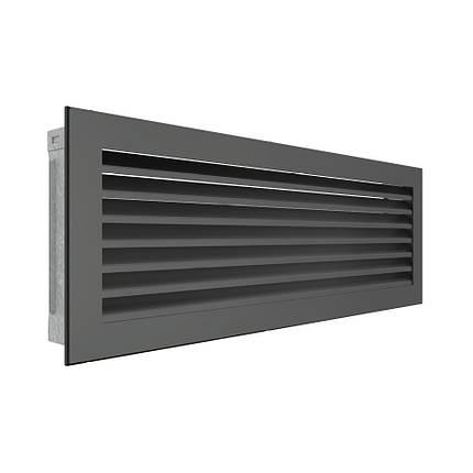 Вентиляційна решітка для каміна SAVEN Hide 17x49 графітова, фото 3