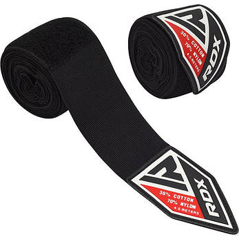 Бинти для боксу RDX WX Professional Boxing Hand Wraps Black (4.5м.), фото 1