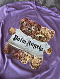 Чоловіча футболка Palm Angels Bear M736 фіолетова, фото 6