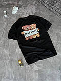 Чоловіча футболка Palm Angels Bear M738 чорна М, XL, фото 4