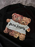 Чоловіча футболка Palm Angels Bear M738 чорна М, XL, фото 6