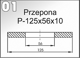 01 Мембрана "Pilmet Р60" 125x56x10