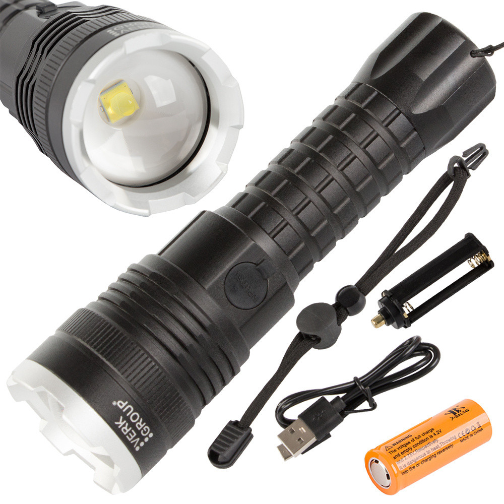 Військовий тактичний ліхтар-байлонг Cree XHP90 power