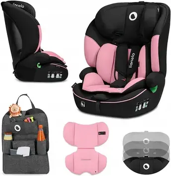 Автокрісло Lionelo Levi One I-Size 9-36Kg Czarno-Różowy