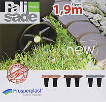 Палісад садовий Prosperplast Flat, коричневий, 1,9 м, фото 6