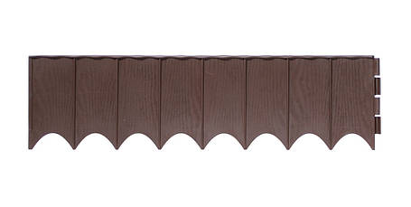 Бордюр садовий Prosperplast GARDEN FENCE, коричневий, 5,9 м, фото 1
