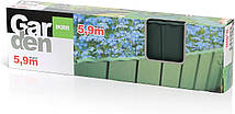 Бордюр садовий Prosperplast GARDEN FENCE, темно-зелений, 5,9 м, фото 6