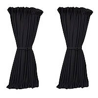 Тканинні розсувні сонцезахисні штори для автомобіля в салон 4 шт. колір чорний