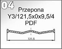 04 Мембрана (диафрагма) насоса опрыскивателя "RAU" Y3/121,5x0x9,5/4