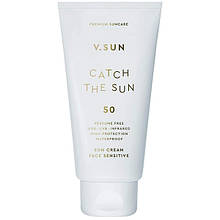 Сонцезахисний крем для обличчя V.SUN Sun Cream Face Sensitive SPF 50 Perfume Free, 75 мл (4260672140138)