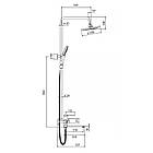 F2467-6 душ. система 3х функц. поворот. вилив лат. корпус Ø35 (чорний) {4}, фото 5