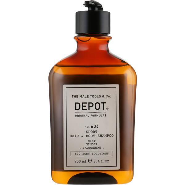 Шампунь освіжаючий для волосся та тіла DEPOT 606 Hair Cleansings Sport Hair&Body, 250 мл 8032274086994