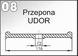 08 Мембрана (діафрагма) насоса обприскувача "UDOR" 116х12