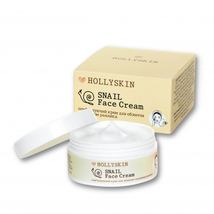 Пом'якшувальний крем для обличчя з муцином равлика Hollyskin Snail Face Cream, 50 мл (4823109700598)