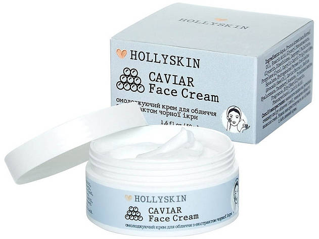 Омолоджувальний крем для обличчя з екстрактом чорної ікри Hollyskin Caviar Face Cream, 50 мл (4823109700604), фото 1