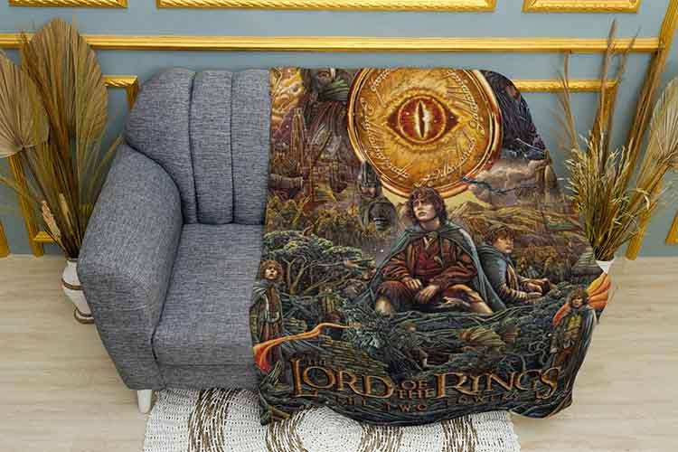 Плед «Абстрактна картина. Володар перснів. Abstract picture. The Lord of the Rings»