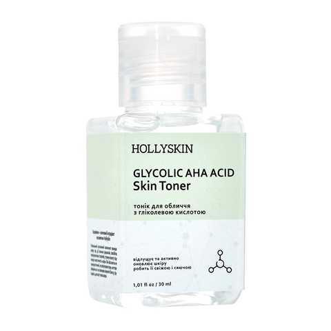 Тонік для обличчя Hollyskin Glycolic AHA Acid Skin Toner, 30 мл (4820200410067)