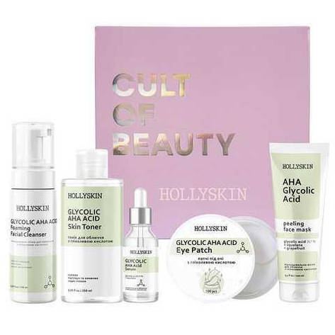 Набір Hollyskin Glycolic AHA Acid Care Maxi Set, 5 шт (4820200410425), фото 1