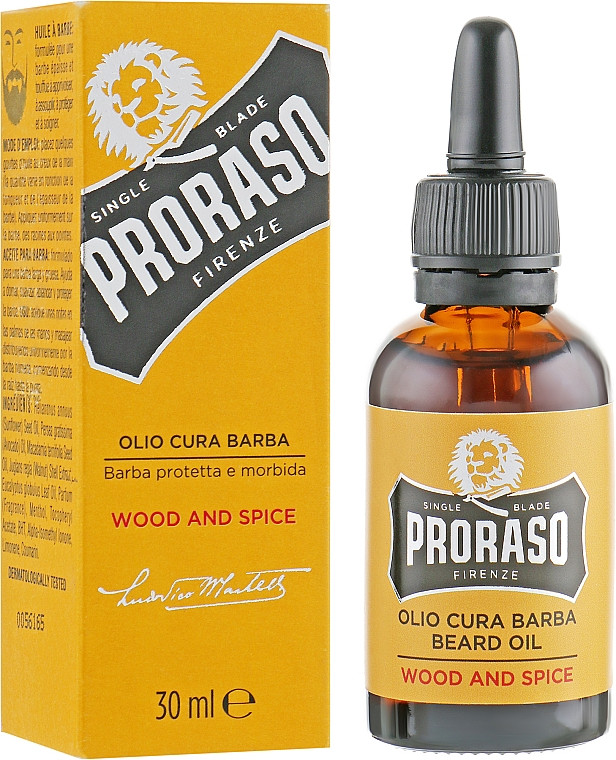 Олія для бороди Proraso Beard Oil Wood & Spice, 30 мл (8004395001668)