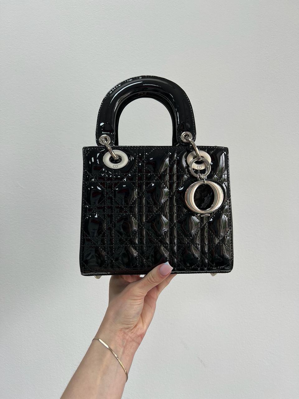 Жіноча сумка Крістіан Діор чорна Christian Dior Black Small Lady My ABCDior Bag, фото 1