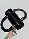 Жіноча сумка Крістіан Діор чорна Christian Dior Black Small Lady My ABCDior Bag, фото 5